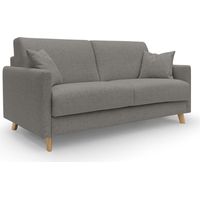 Edgar Schlafsofa aus wasserfestem felis Stoff T03 200 cm (mat. 160x197) taupe