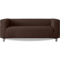 1 housse de canapé Klippan, tissu multi-élastique, housse de canapé avec repose-bras haut, Aruba marron, pour canapés IKEA similaires