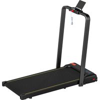 Tapis roulant pliable avec inclinaison réglable, vitesse 1-10 km/h, LED, télécommande, noir