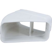 OPTIMAIRO Flachkanalbogen 45° waagerecht 222 x 89 Kunststoff weiß
