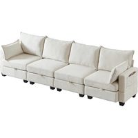 Canapé Modular Chenille Convertible Chenille Mousse+Resort Beige ZIPSOFA Canapé Canapé
