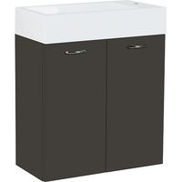 Meuble sous-vasque+Meuble sous-vasque ENISAR, graphite mat
