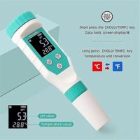 Testeur de salinité pour piscine 7 en 1 (pH/chlore libre/ORP/EC/TDS/sel/température) - IP67 étanche - A1