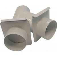 Tuyau de bifurcation avec obturation entrée 150 sortie 150/100 mm - AB-AM150 150/100 - Holzprofi