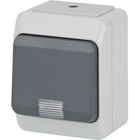Interrupteur va-et-vient en saillie, Nortic IP44 avec lampe de controle
