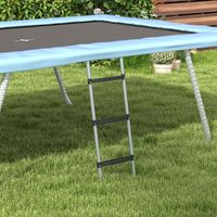 Échelle de trampoline à 3 ou 2 marches avec marches larges horizontales. crochet universel. capacité de 120 kg
