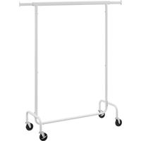 Songmics – Portant à vêtements extensible 110-150 cm – Capacité 130 kg – Acier chromé – 4 roulettes pivotantes avec freins – Montage rapide sans outil