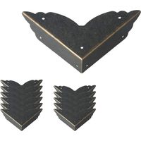 12 Stück Vintage Metall Eckenschutz Antik Stil Möbel Kantenschutz für Tisch Truhe Schmuckschatulle
