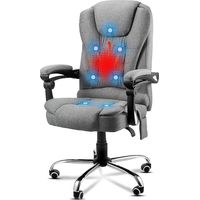 YODOLLA Office Chair Heated Massage, High Back Executive Desk Chairs with 7-Point Vibration, Grey