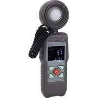 Exposimètre numérique 200 000 LX avec écran LCD et capteur orientable à 360 degrés pour la mesure de la température et de l'éclairement