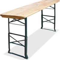 Height adjustable folding table with umbrella hole