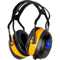 Gardtech Gehörschutz Kapselgehörschutz mit Radio Bluetooth FM Sicherheits-Ohrenschützer mit NRR 29dB Lärmschutzkopfhörer für Männer und Frauen Schutzkopfhörer zum Schießen und Mähen Gelb