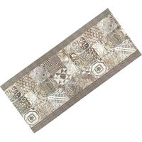 Tapis de chemin en majolique beige antidérapant – Chemin de cuisine neutre en PVC lavable – Fabriqué en Italie, facile à nettoye Cm. 50x460