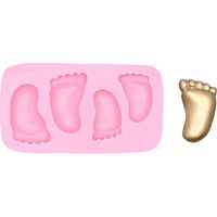 Moule en silicone pour pieds, baptême, baby shower, décoration