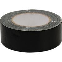 Adhésif toilé 50 mm x 50 m noir 188845 – Flexible et imperméable – Pour réparations sur conduits, tuyaux et verre – Fixman