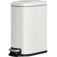 Poubelle Cuisine 50L Acier Inoxydable Pédale Soft-Close Couvercle