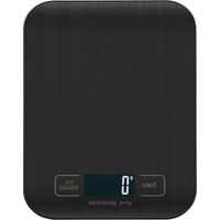 BRAVIX Balance De Cuisine NuméRiques, Balances NuméRiques Professionnelles 5 kg - Mesure PréCise Jusqu'à 1g,Balances De Cuisine éLectroniques Avec éCran Lcd, Fonction Tare. (Noir-5kg)