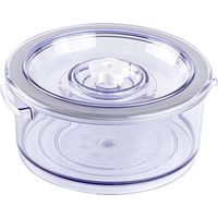 Magic Vac ACO1004 Recipiente per Alimenti Rotondo 1,5 L con Coperchio Colore Grigio Trasparente