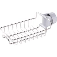 Étagère de rangement pour robinet, organisateur d'évier de cuisine, porte-éponge en acier inoxydable pour robinet d'évier, organisateur d'évier pour accessoires de cuisine et de salle de bain