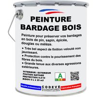 Peinture Bardage Bois - 20 L - Codeve Bois - RAL 7022 - Gris terre dombre - Pour La Protection De Votre Bardage En Pin, Sapin, épicéa Ou Mélèze.