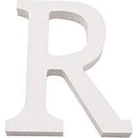 Letra R madera decorativo 11 cm Blanco