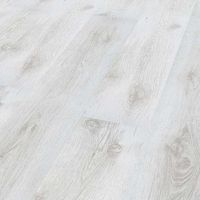 Parquet stratifié clipsable chêne blanc 1376 x 193 x 7 mm – Système de pose 5G – Résistant à l'abrasion – Compatible chauffage au sol – Kronotex