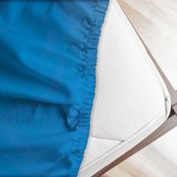 Lenzuolo letto sotto con angoli 100% puro cotone Made in Italy tinta unita Avio - 2 Piazze
