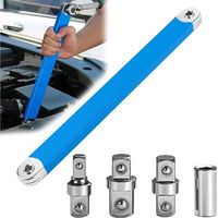 Clé D'extension Décalée, Télectricité d'extension Décalée, Outil à Douille Prêt à Percussion avec Adaptateur d'entraînement 1/2", 1/4" et 3/8"