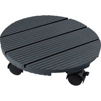 Support de pot roulant - NATURE - Composite - Diametre 30 cm - Anthracite