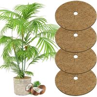 Tapis de Coco Plantes, 4pcs Disque de Protection Plante 30cm Disque de Paillage Tapis de Paillage en Fibre de Coco Disques Paillage de Désherbage des Plantes pour Plantes de Jardin Protection