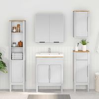 vidaXL Bathroom Tall Cabinet with Shelf FLORO White 35 x 30 x 160 cm