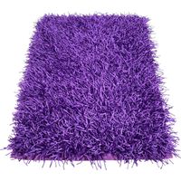 Tapis Shaggy violet lilas moderne - poil de 6 cm de long - antidérapant, 12 tailles - noué à la main Cm. 160x230
