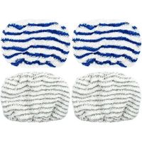 4 Pièces Applicable à Rowenta Clean And Steam Accessoires pour Rowenta Clean & Steam ZR005801/RY7/RY8, Accessoires Pour Steam Machines, Steam Cleaner Accessories, Tampons Lavable en Microfibre