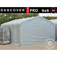 Storage shelter PRO 6x6x3.7 m, PE, Grey - Dancover