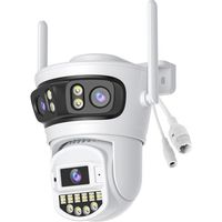 Camera Exterieur,3K,Caméra De Surveillance Exterieur avec 3 Objectif,2.4/5G,Camera Surveillance WiFi,PTZ,360°,Ethernet,Vision No489