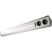 Corner Compact LED 6,5 W 4000K 560mm mit Steckdose, Edelstahl Effekt