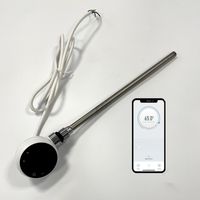 400w WiFi Electric Smart Heating Element for Towel Rails and Radiators with LED touchscreen Thermostat/Timer Energy Efficient White