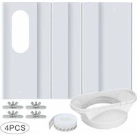 Kit de aire acondicionado portátil para ventana, con acoplador universal, panel de PVC reforzado ajustable, sello de ventana, kit de ventilación para puertas corredizas, manguera de escape de 10 cm.