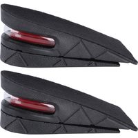 Men Women Universal Breathable Height Increasing Insoles Shoe Lift Pads Cushion 5cm Black