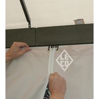 Leco 4er-Set Seitenteile für Profi-Pavillon "Light" (13930114), natur, 3,0 x 3,0 m