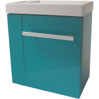 ONDEE ZEN - Meuble LAVE MAIN SEYMOUR Lagon avec plan vasque blanc