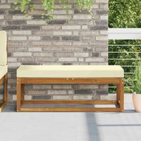 vidaXL Coussin de Siège d'Extérieur Crème 115 x 40 x 8 cm