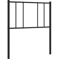Tête de lit accessoire couchage chambre à coucher meuble 80 cm métal noir TDL0202407