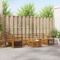 Sofagarnituren 8 pcs Natur Massivholz Akazie