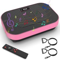 Plateforme vibrante fitness avec musique Bluetooth, plaque vibrante et oscillante pour entraînement complet du corps, appareil de fitness pour salle de sport à domicile