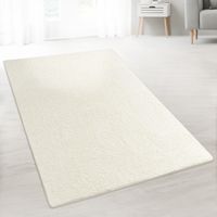 Tapis Shaggy sur mesure Barcelona Crème 50 x 500 cm