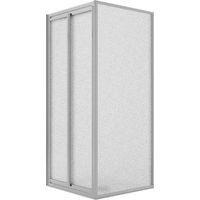 Mampara de ducha angular 2 hojas abatibles vidrio impreso h 185 mod. Clint 70x75 cm ap. 70