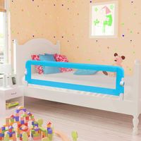 Barrière de lit pour enfant, bleue, 120 x 42 cm, polyester