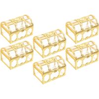 6 Stück packung Tragbare Goldene Kunststoff Gastgeschenke