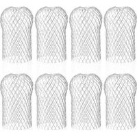 Lot de 8 Crapaudine de Gouttière en Aluminium, Filtres de Gouttière Flexible et Durable pour Maison Avant-toit Tuyau de Descente contre les Feuilles